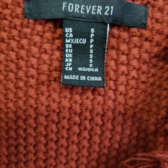 Distressed rib knit varsity collared sweater, Size S. - Picture 3 of 9